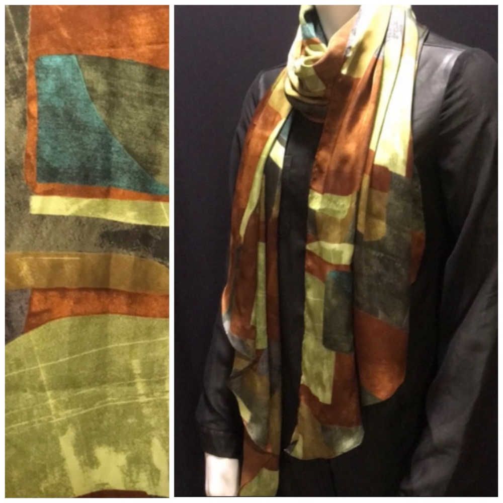 Silky Soft Abstract Art Scarf